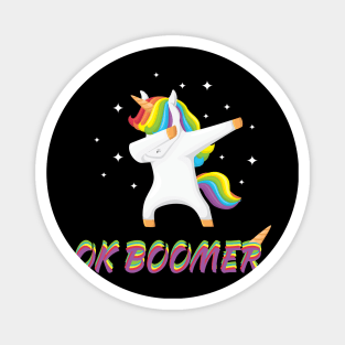 ok boomer unicorn Magnet